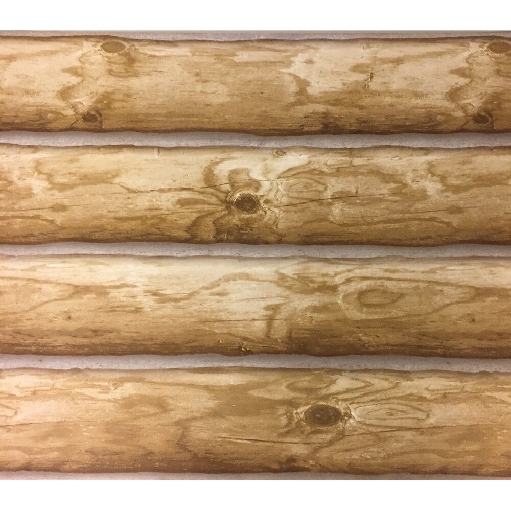 Lodge Wallpaper Rustic Log Cabin 3-D Designer Wallpaper DD688